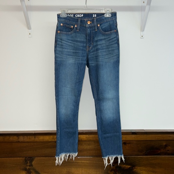 J. Crew Raw Hem Demi Boot Crop Jeans- 25 - Picture 1 of 9